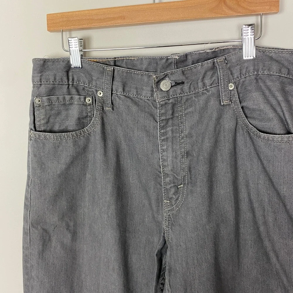 Levi's 569 Loose Straight Jeans Mens 36x32 (fits 36x30) Grey Baggy Relaxed Denim